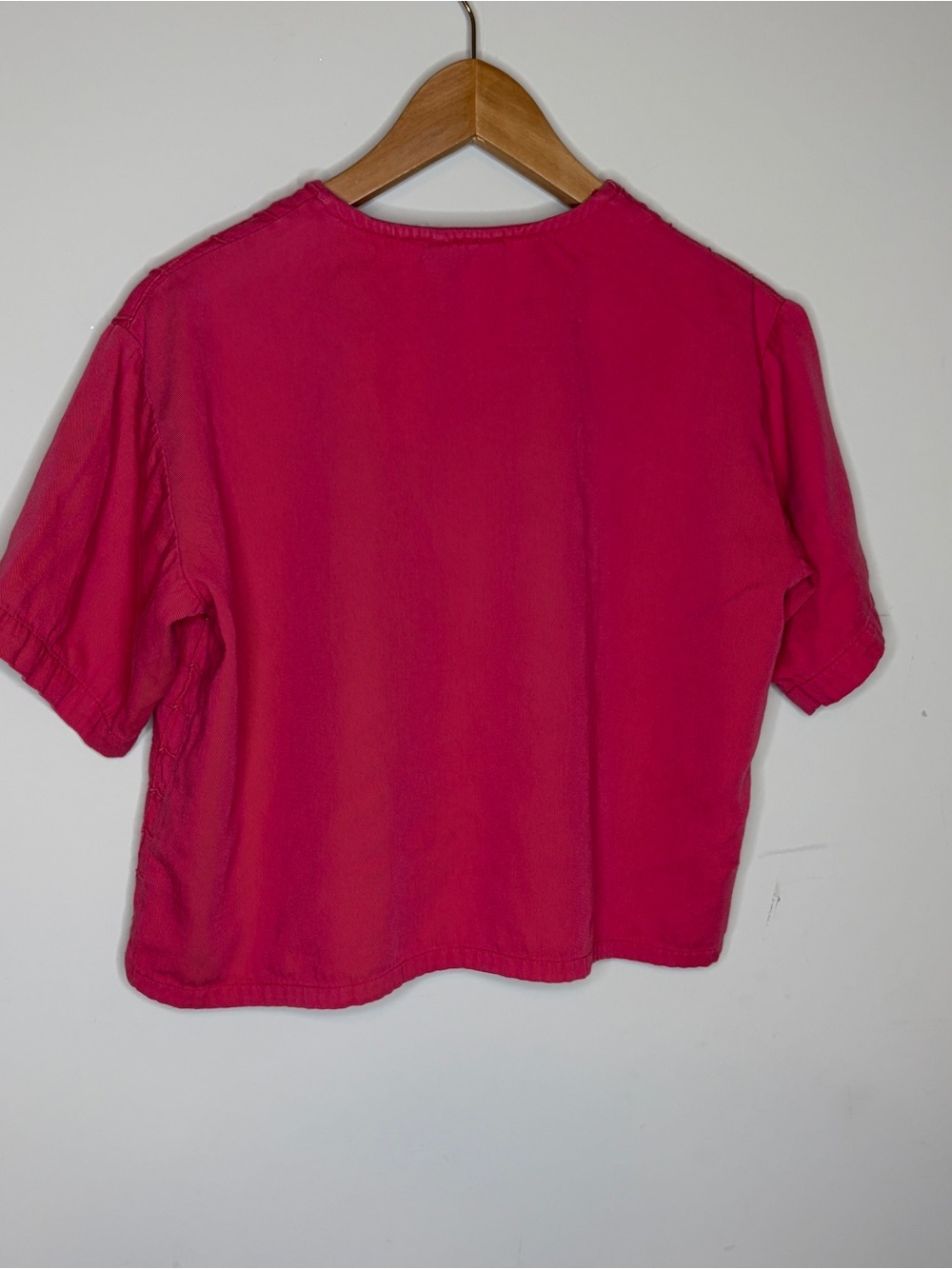 Aegean Cotton Modal Short Sleeve Top in Raspberry Pink - Picture 5 of 8